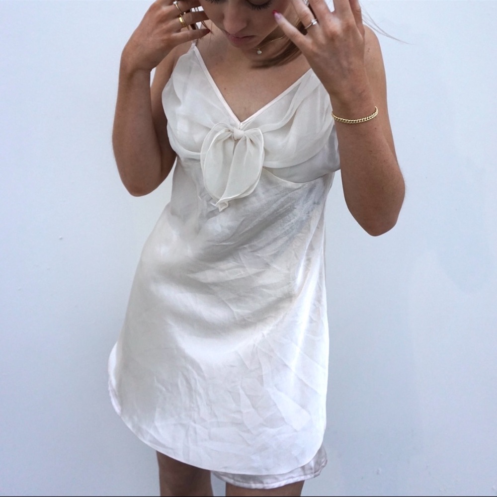 Victoria’s Secret Ivory Satin Slip Dress